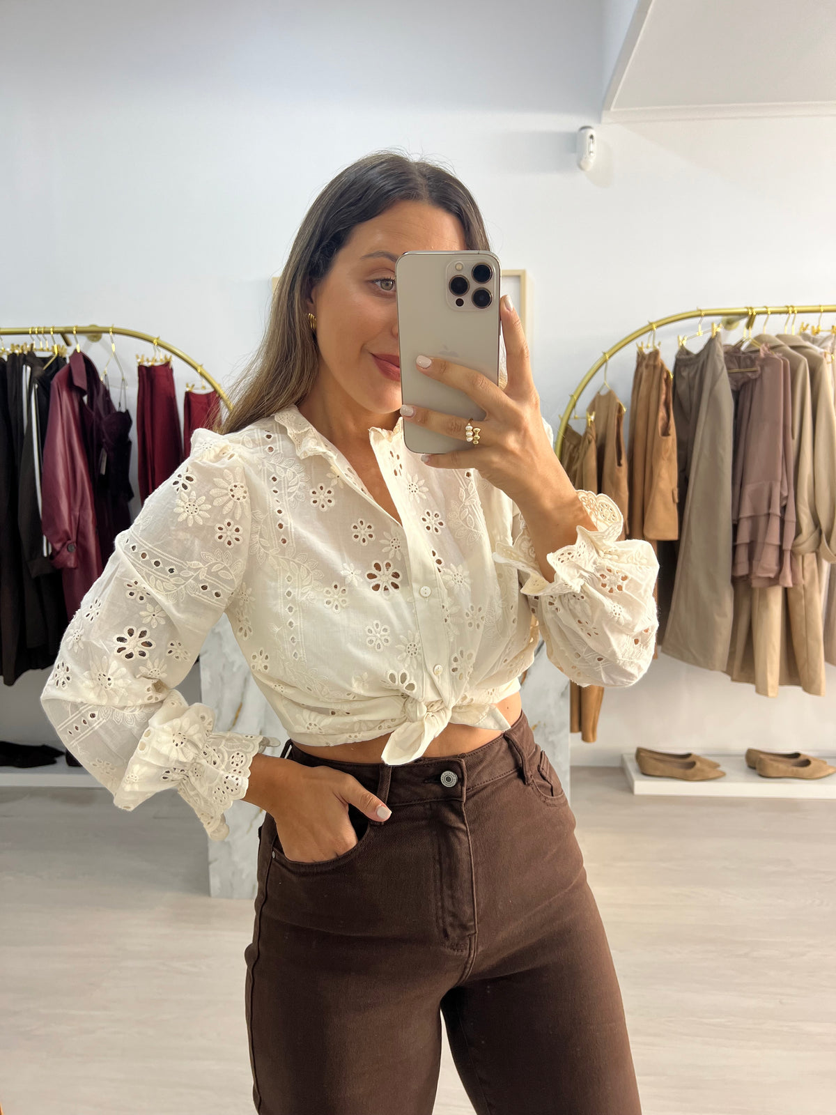 Camisa Bordado Inglês