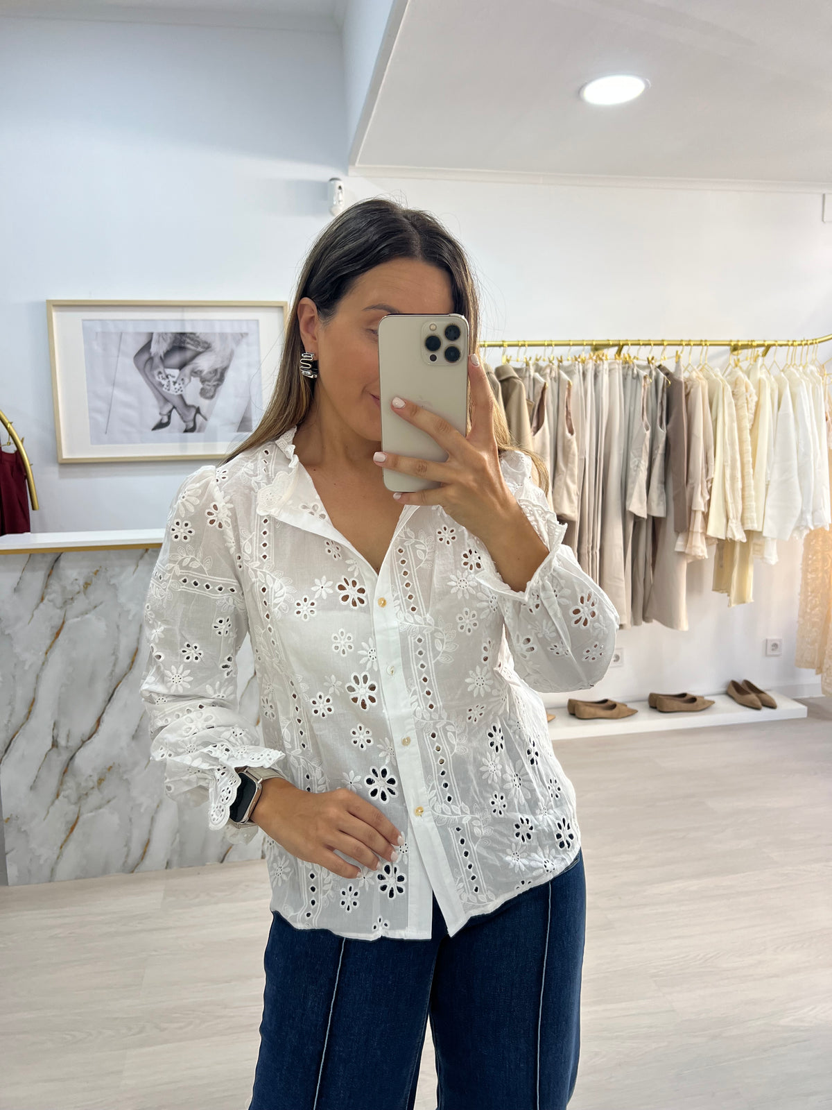 Camisa Bordado Inglês
