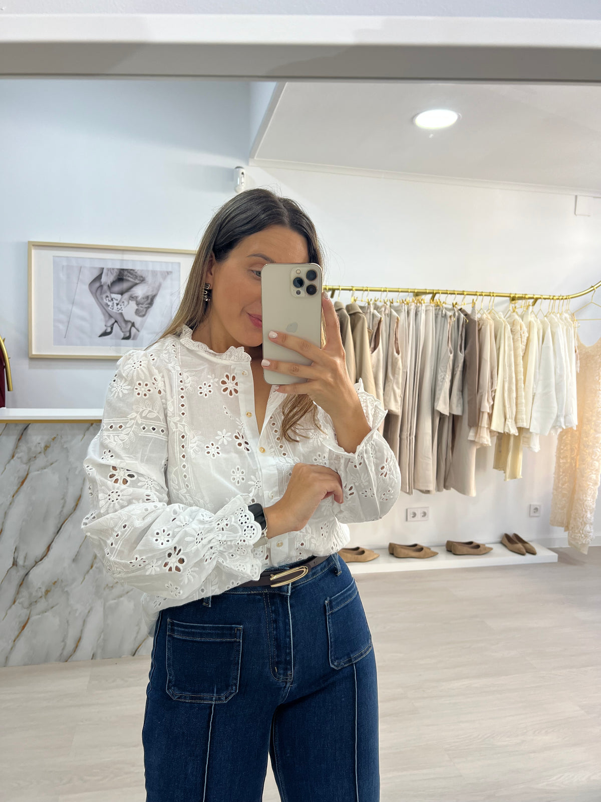Camisa Bordado Inglês