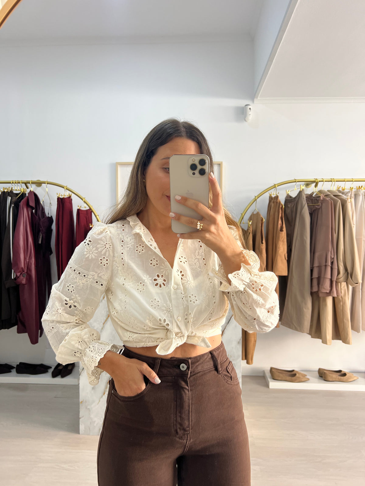 Camisa Bordado Inglês